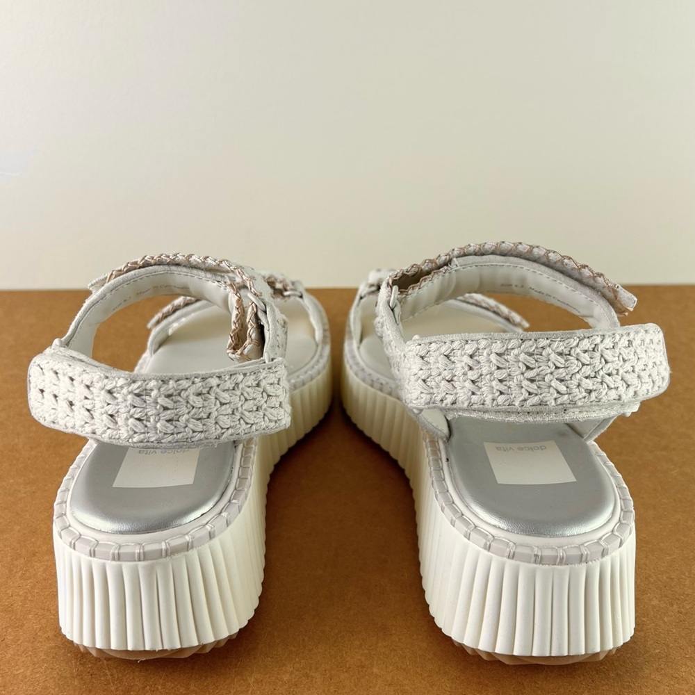 NEW DOLCE VITA IVORY PLATFORM SANDALS - Picture 5 of 13